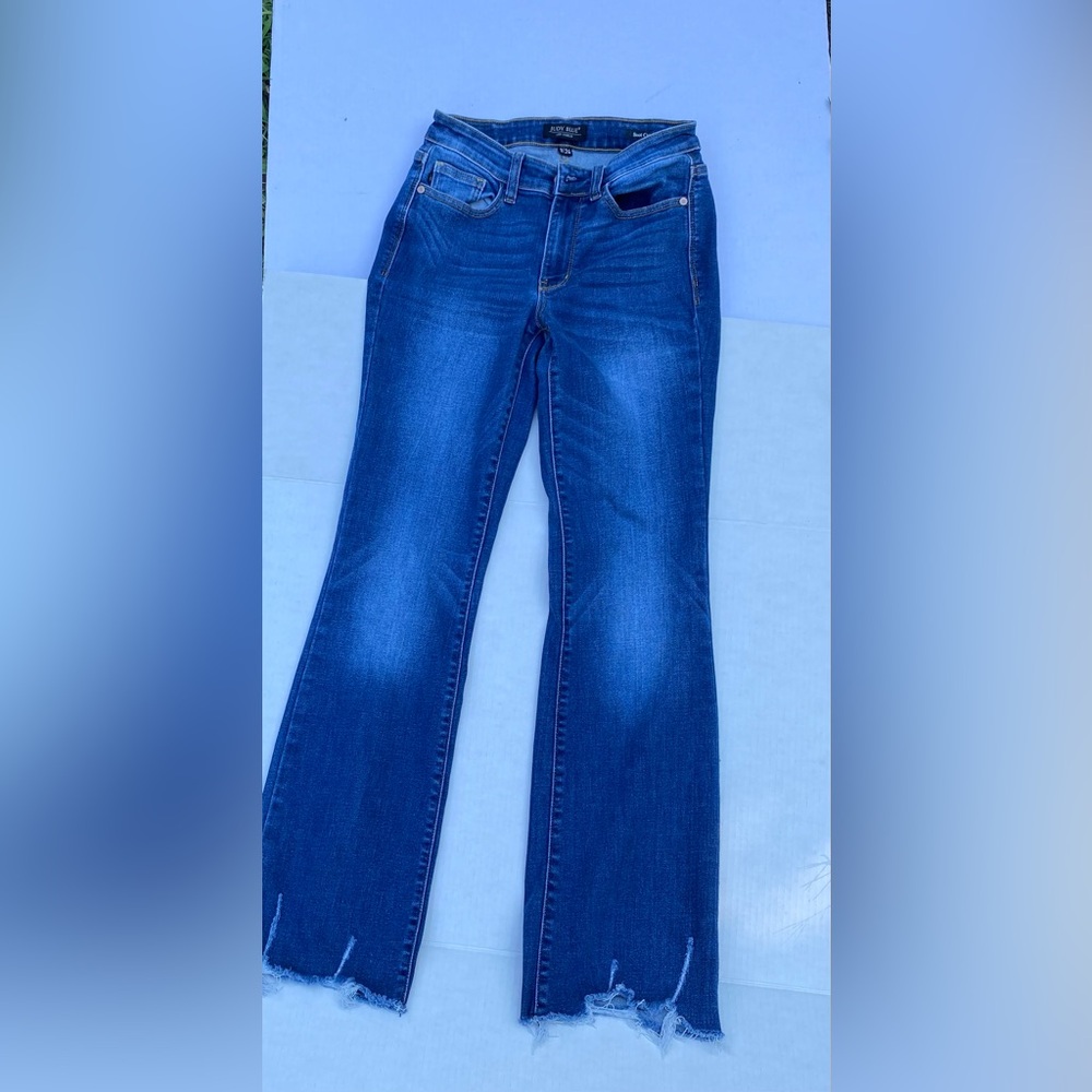 JUDY BLUE Los ANGELES Blue Flare Wide Leg Jeans with Stretch